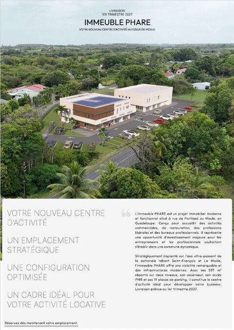 EN EXCLUSIVITE - A LOUER – LOCAUX COMMERCIAUX & PROFESSIONNELS – LE MOULE (QUARTIER PORTLAND) 1971 97160 Le moule