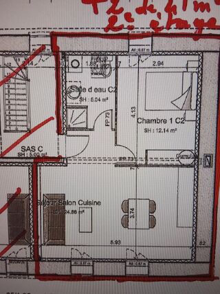  Appartement à louer 2 pièces 42 m²