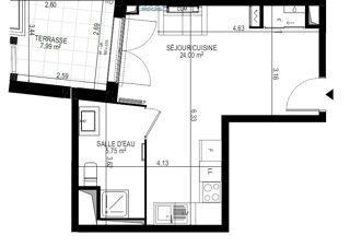  Appartement � louer 1 pi�ce 29 m�