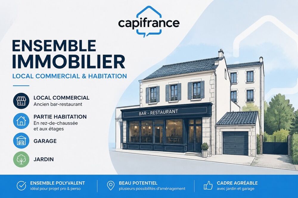 Vente Immeuble PLEYBEN (29) - Immeuble mixte - Local commercial 200m²  + habitation 166m² -  fort potentiel Pleyben