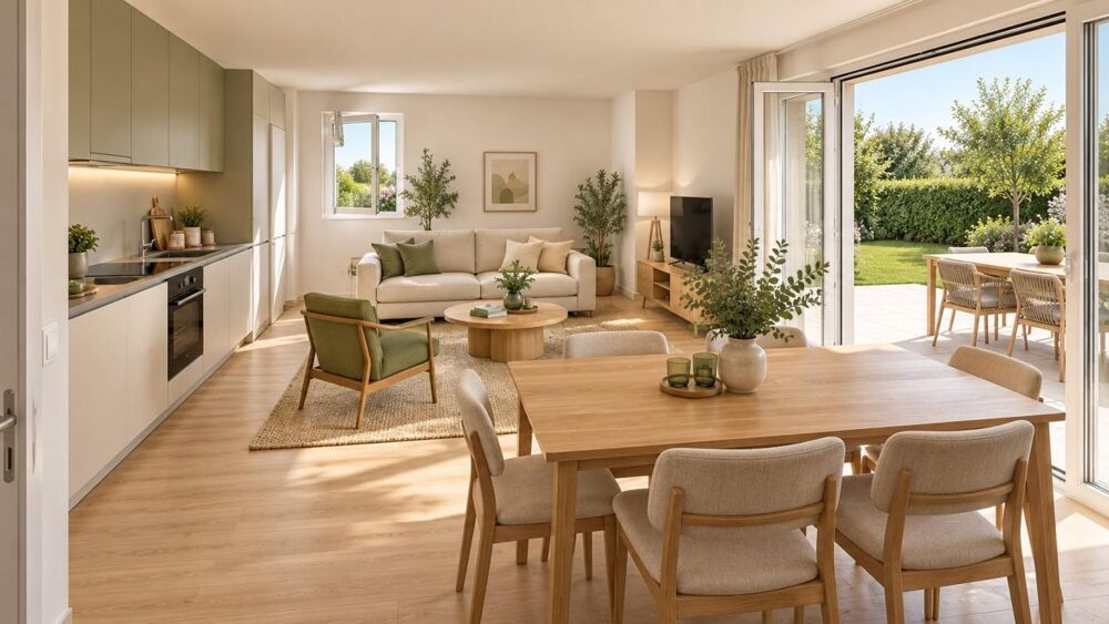 Vente Appartement 3 PIÈCES de 65m² + TERRASSE ET JARDIN + PARKING - PRÉVESSINS-MOËNS Prevessins moens