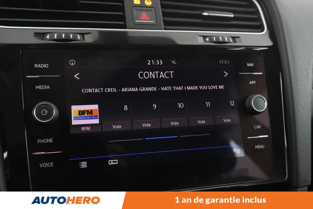 Golf VII 1.5 TSI EVO BlueMotion Tech Carat DSG7 3P 150 ch 2017 occasion 92130 Issy-les-Moulineaux
