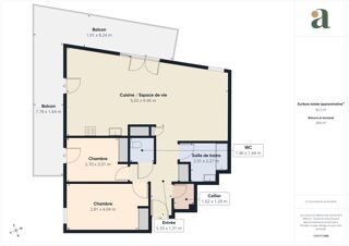  Appartement � vendre 3 pi�ces 83 m�