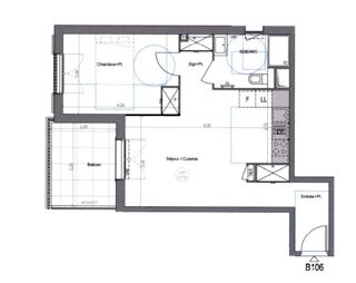  Appartement à louer 2 pièces 44 m²