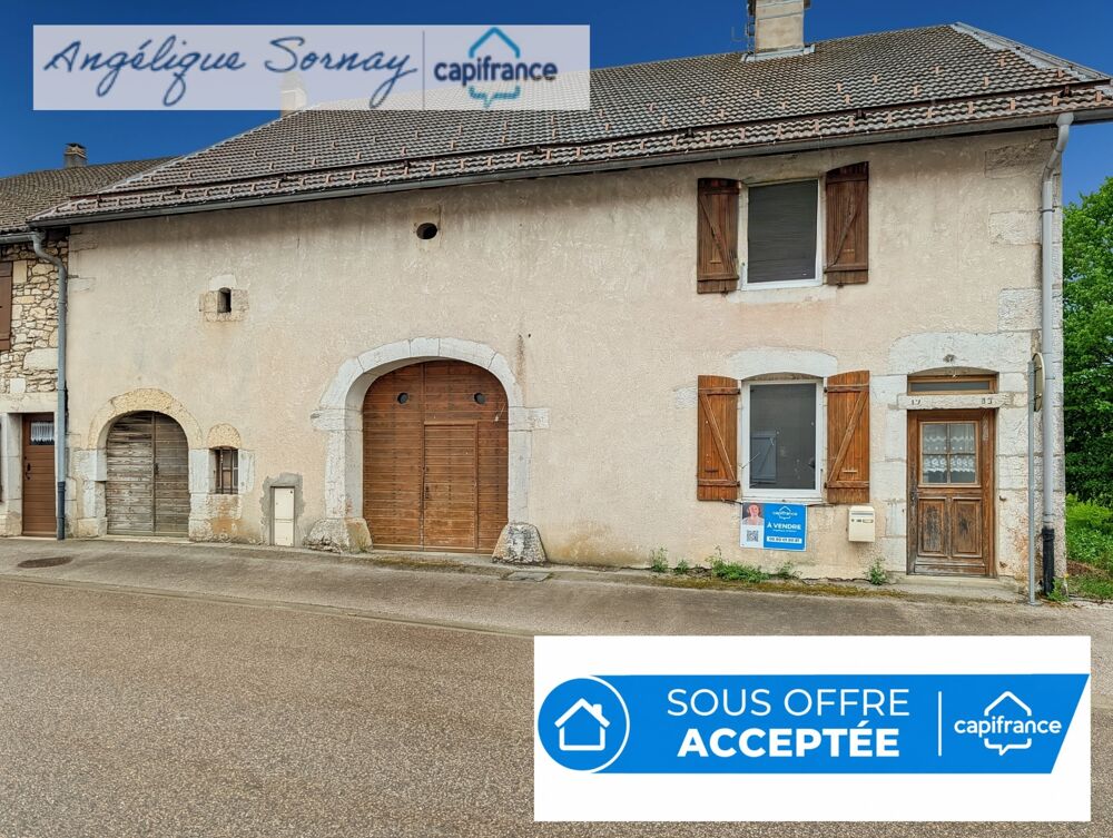 Maison familiale rénovée partiellement avec grange et vastes espaces  Jura BONLIEU