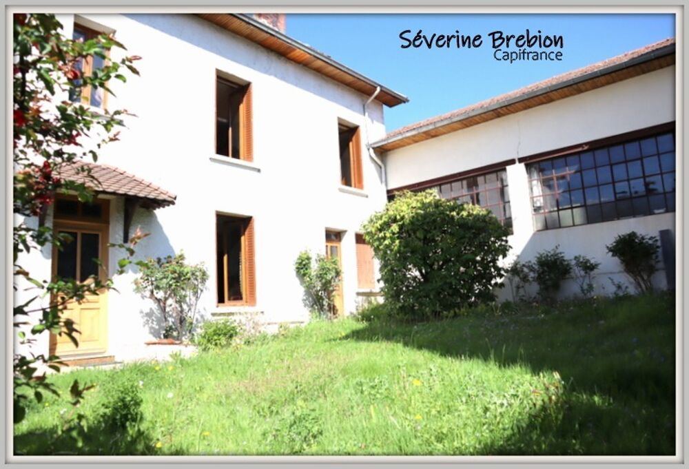 Ensemble immobilier avec une maison, 2 appartements loués, 2 garages, 3 ateliers à Chabreloche