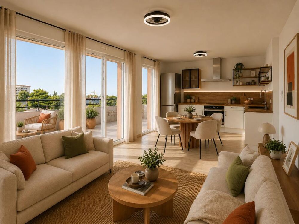 Vente Appartement T3 dernier étage, Terrasse, vue Notre-Dame de la Garde, parking, Le Cabot Marseille Marseille 9