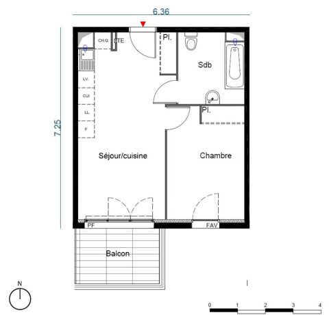  Appartement � louer 2 pi�ces 39 m�