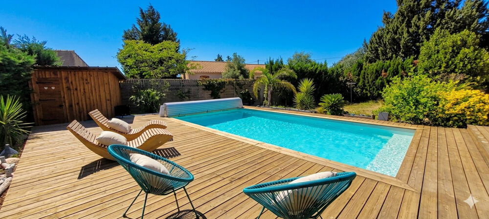 Villa de plain-pied 4 faces avec piscine - Terrain constructible et divisible de 2 442 m² - Sallèles-d'Aude ? Proche Narbonne
