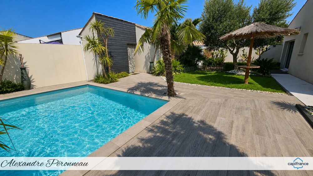 La Rochelle  Élégante maison contemporaine 4ch de plain-pied avec piscine, au calme absolu