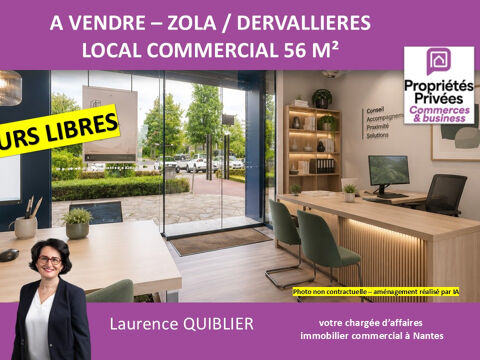 EXCLUSIVITE 44100 NANTES - MURS COMMERCIAUX LIBRES  56 m&sup2; ZOLA - DERVALLIERES 126500 44100 Nantes