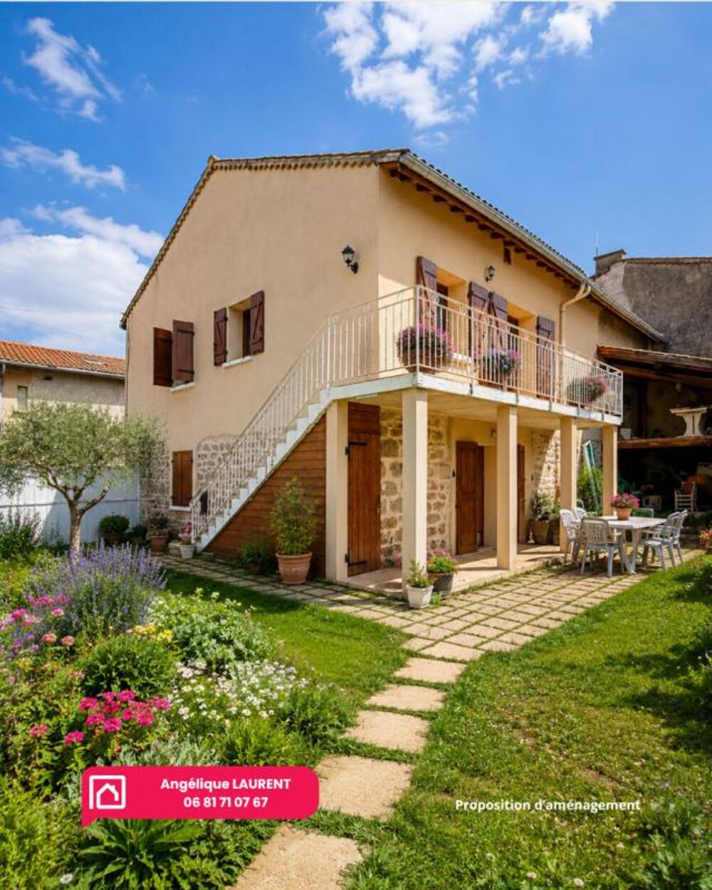 Maison avec jardin, garage et potentiel d'évolution -Moingt centre