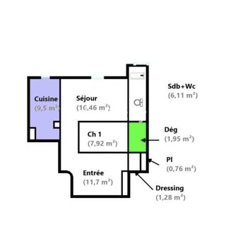  Appartement à vendre 2 pièces 56 m²
