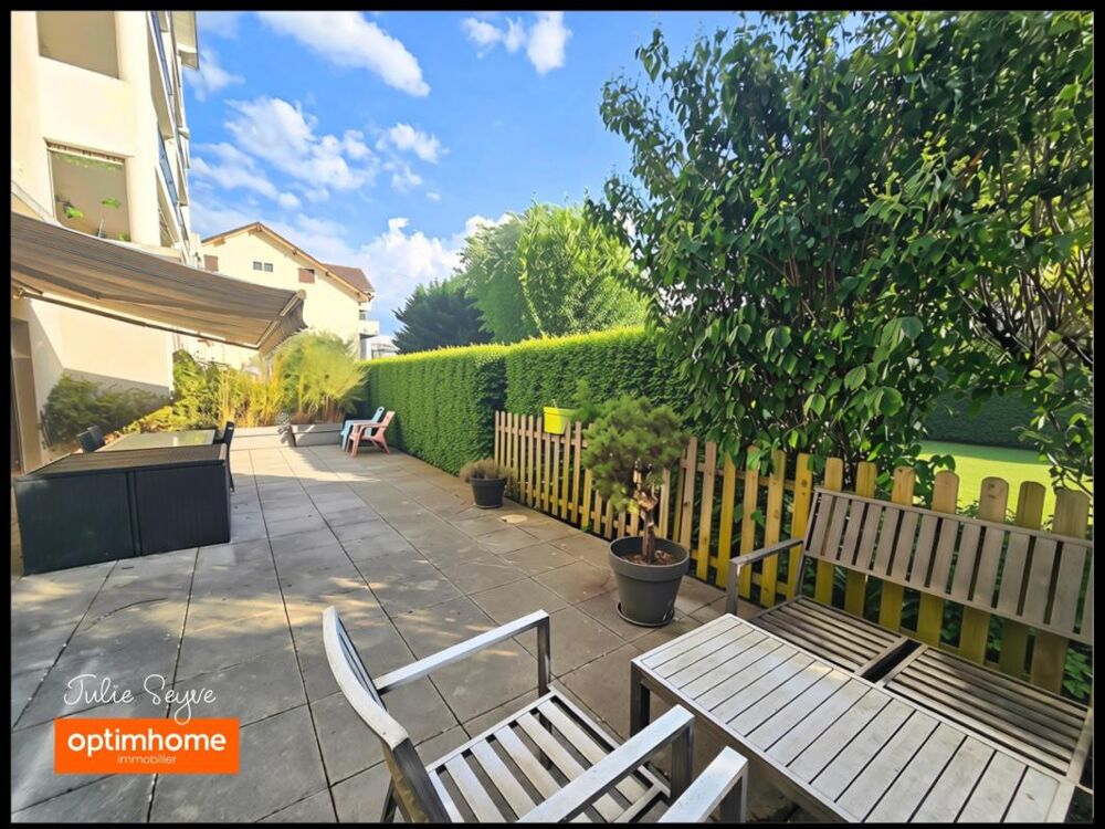 Vente Appartement T3 Cessy centre en rez-de-jardin avec terrasse de 57 m², garage, cave et parking Cessy