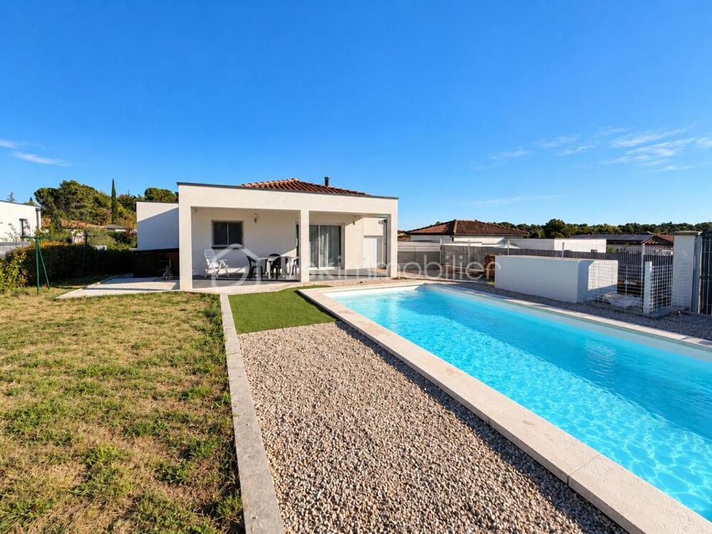 Vente Maison Maison plain-pied 3 chambres – Piscine – DPE A – Saint-Hilaire-de-Brethmas Saint hilaire de brethmas