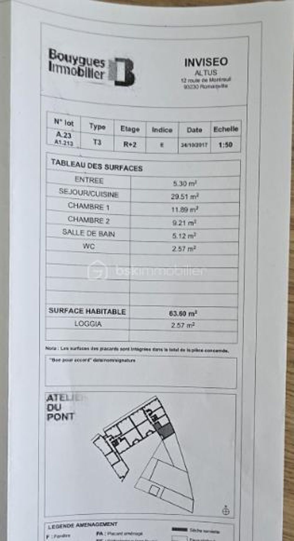 Vente Appartement Coup de cœur : 3 Pièces Lumineux (2020) – Romainville limite Montreuil Ligne 11 à 6 minutes – Calme, Confort et Modernité et Par Romainville