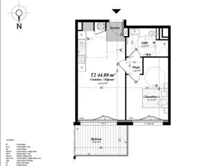  Appartement à vendre 2 pièces 44 m²