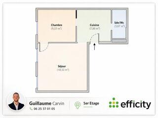  Appartement � vendre 2 pi�ces 39 m�