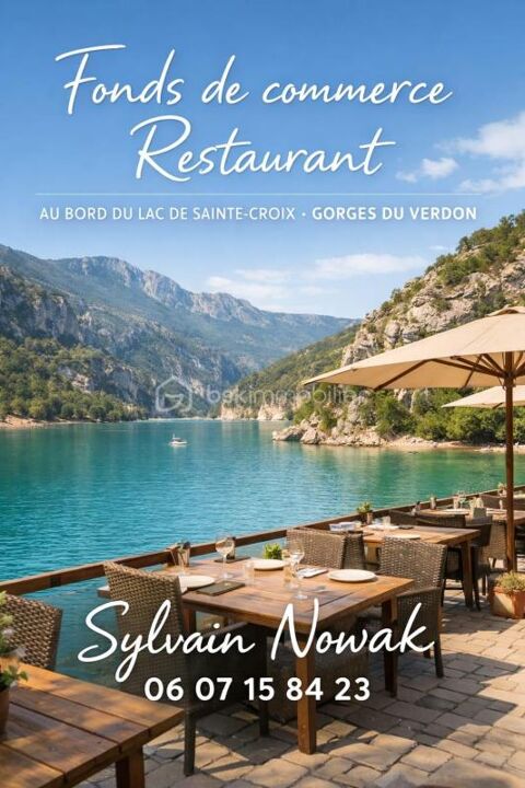 Tres belle affaire de restauration traditionnelle (120 couverts ) dans un charmant village proven&ccedil;al tres pris&eacute; et proche d'un l 242000 83630 Les salles sur verdon