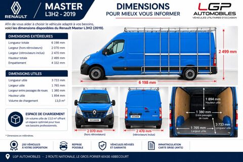 Master 1&deg; Main / 2.3L B DCI 130cv GRAND CONFORT L3H2 GPS/Radar idem 2019 occasion 60430 Abbecourt