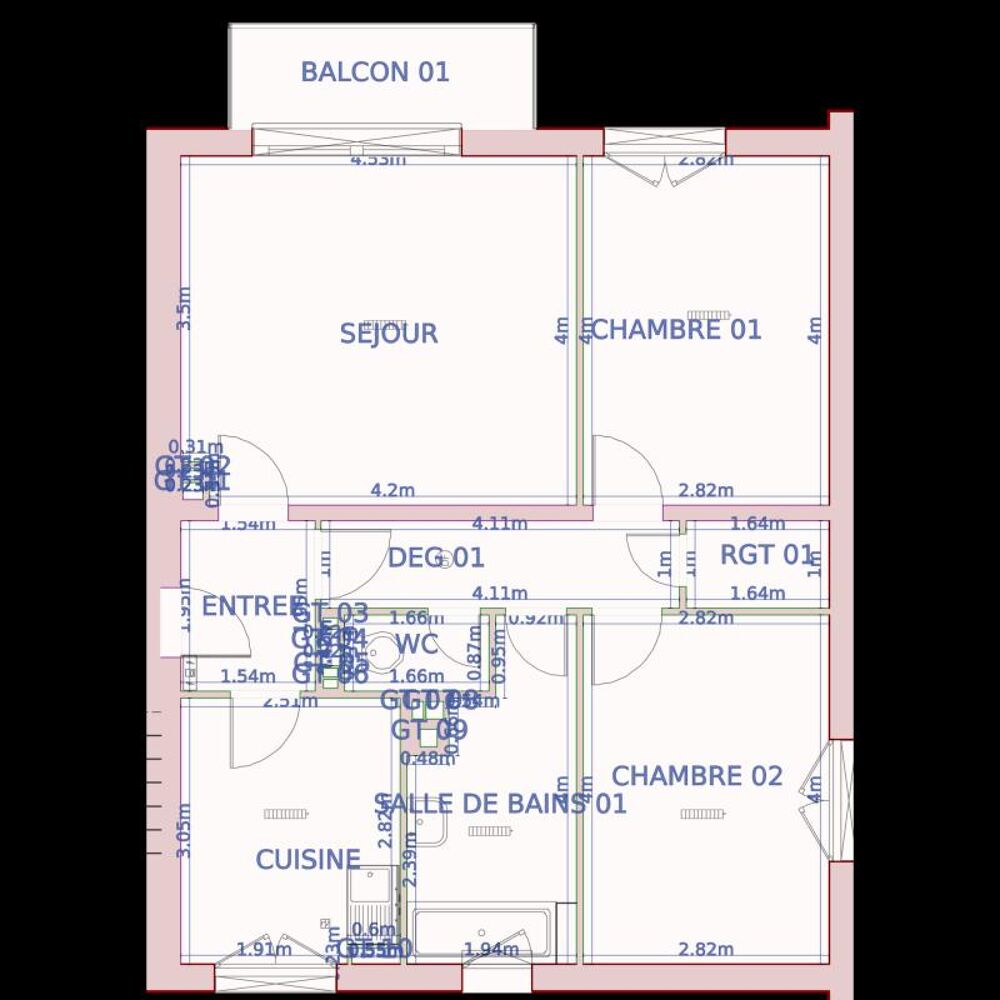 Location Appartement 45500007 - Appartement - F3 - Pfetterhouse (68480) Pfetterhouse