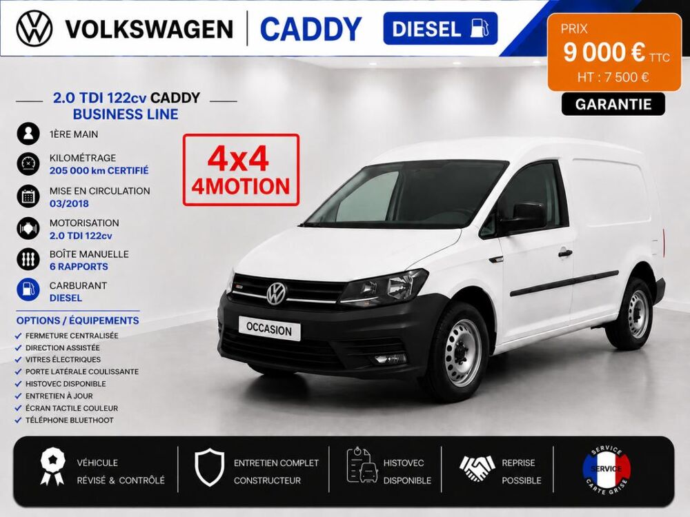 Caddy 1&deg; Main / 2L TDI 122cv Business line 4Motion 4x4 idem berlin 2018 occasion 60430 Abbecourt