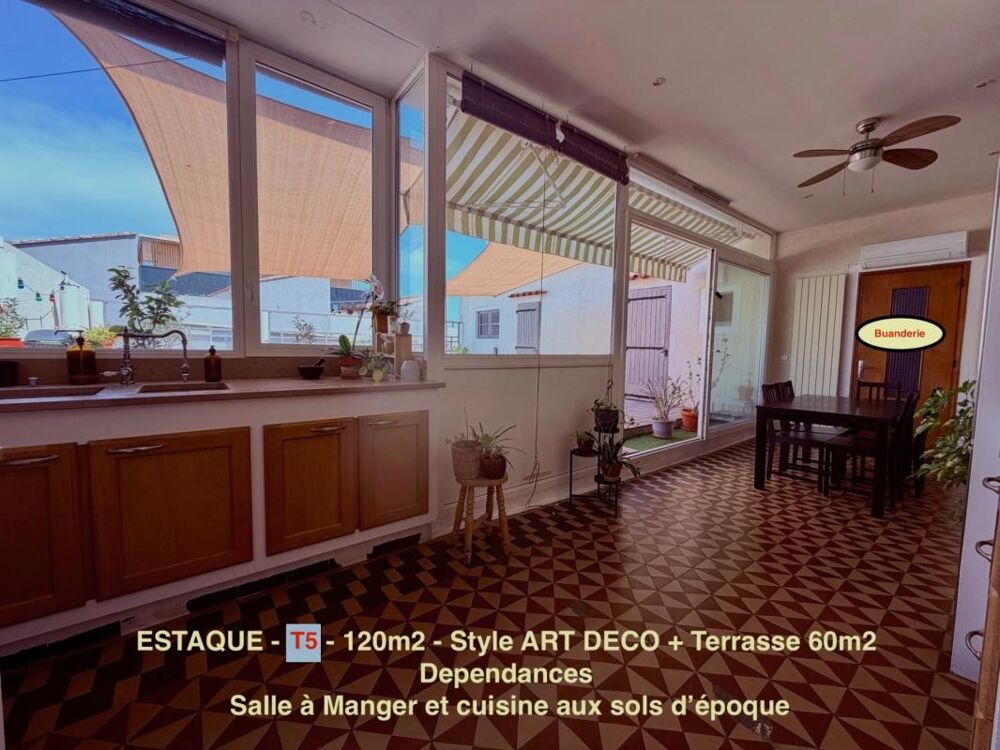 Vente Appartement T6 3 chambres - Terrasse - dépendances.  L'ESTAQUE   397 440 euro L estaque