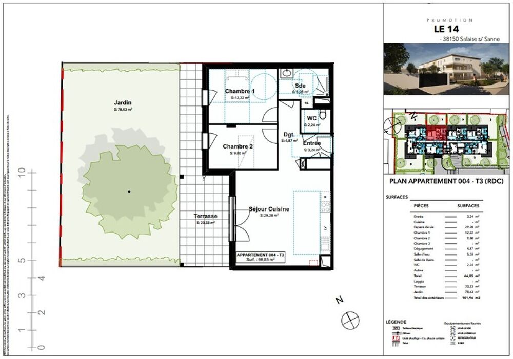 Vente Appartement appartement à vendre 4 pièces SALAISE SUR SANNE (38) Salaise sur sanne