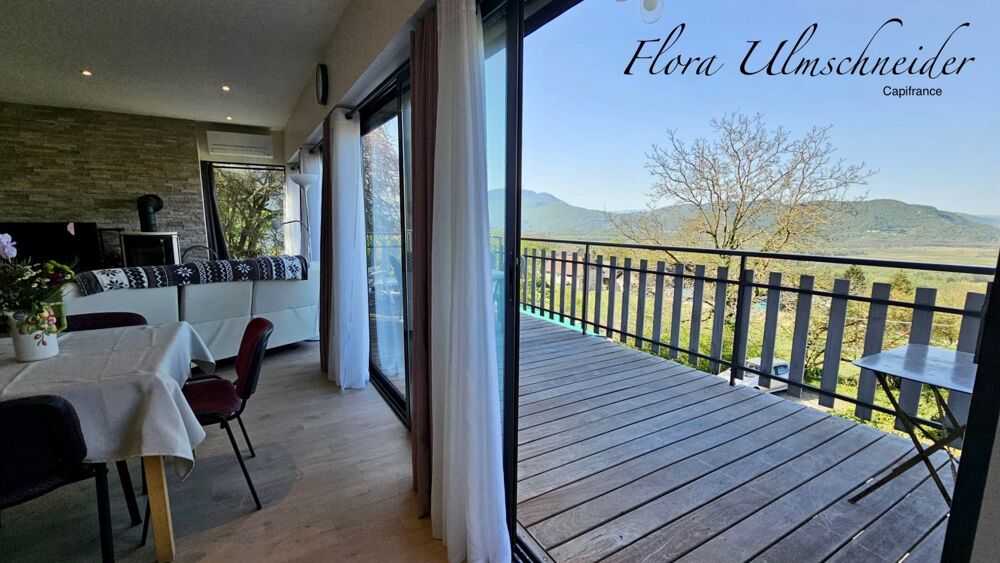 Maison lumineuse d'env. 137 m² avec vue exceptionnelle à vendre à CHINDRIEUX (73). Dépendances, terrain, proche lac du Bourget.
