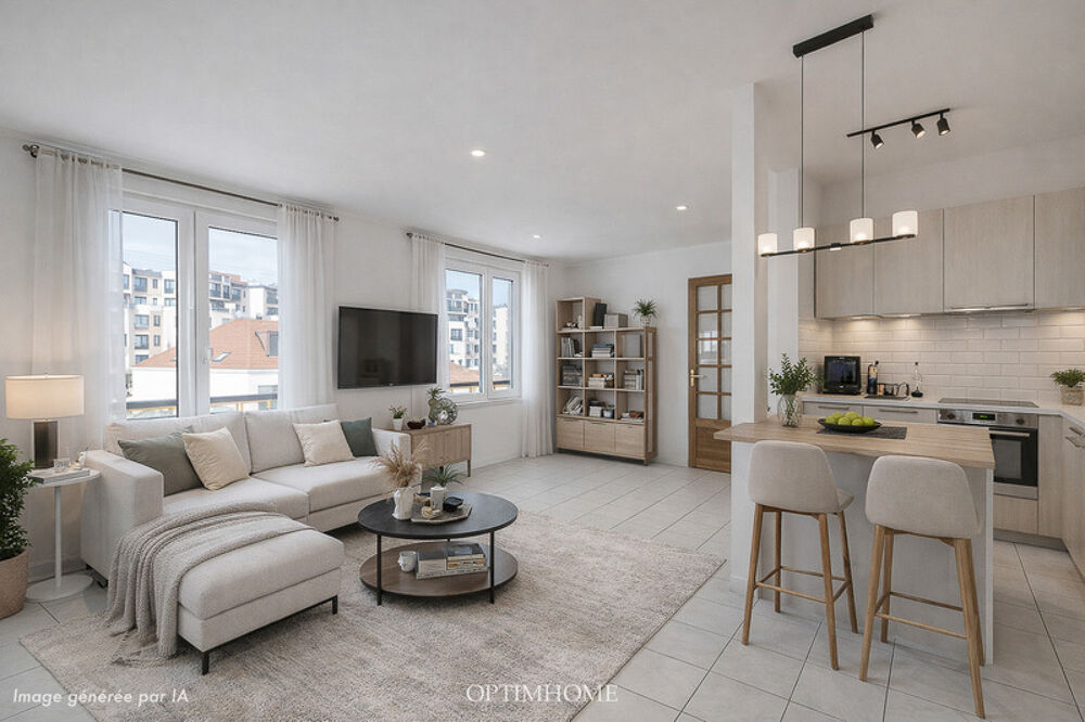 Appartement duplex 4 pièces  74 m²  Dernier étage 