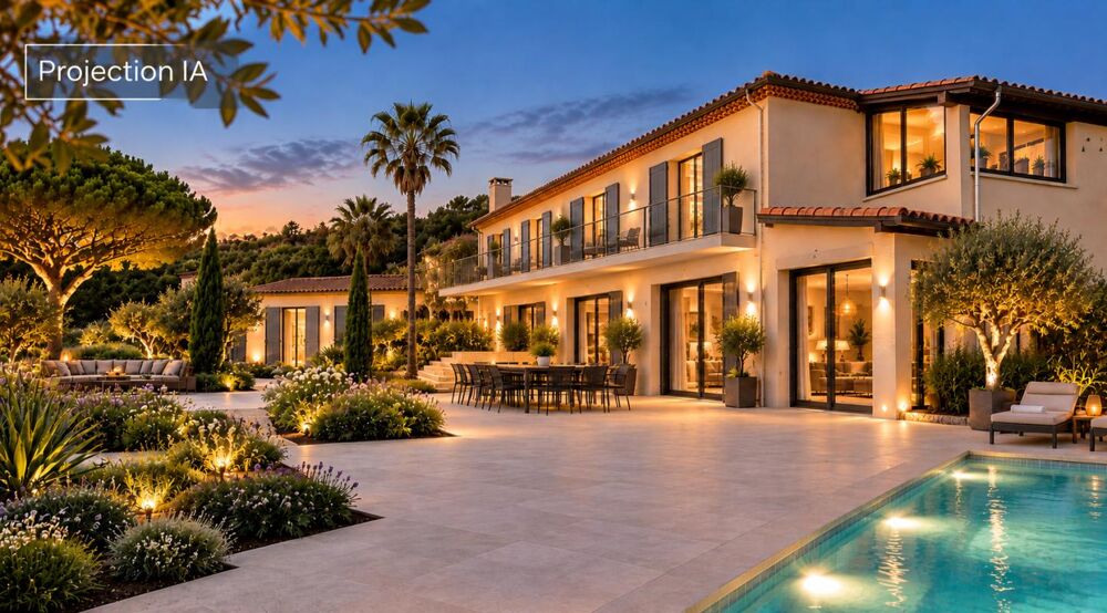 Bastide face à la mer : 200 m² - Terrain :13000 m² - Accès mer