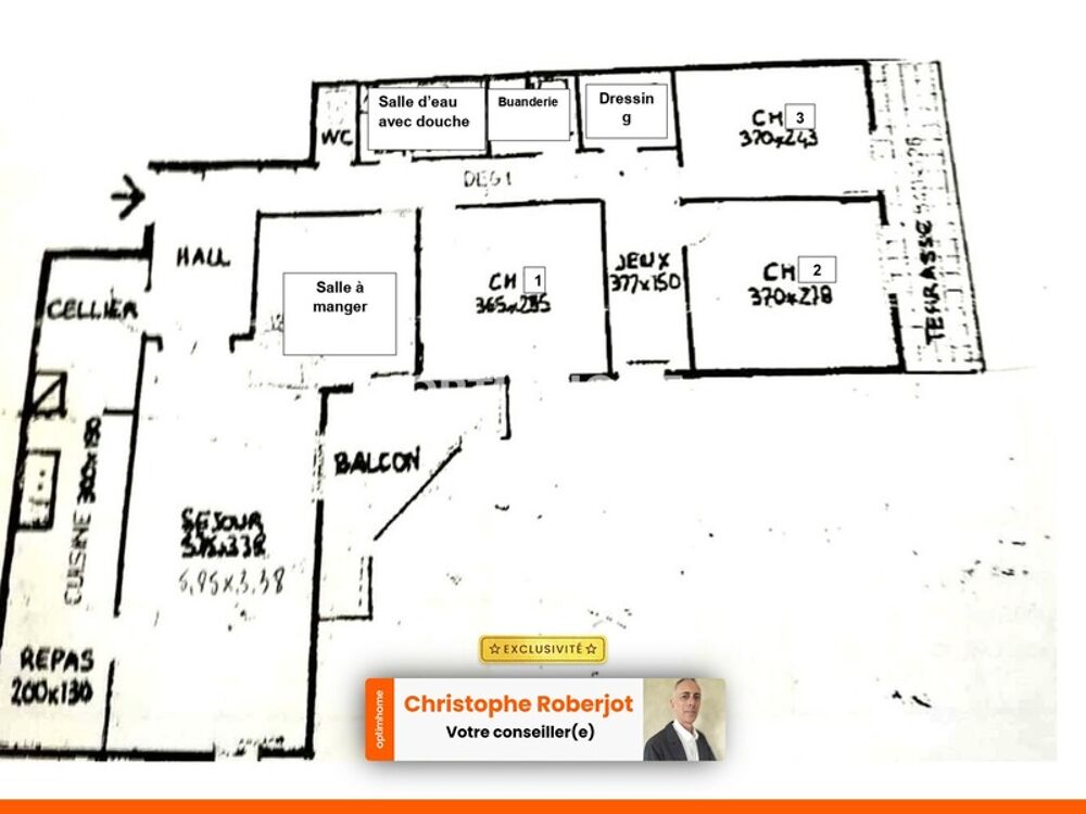 Joli 5 pièces de 100m2 habitables avec balcon, terrasse et garage sécurisé proche de tout !!