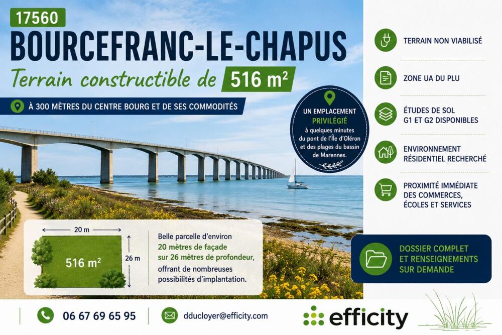Vente Terrain Terrain Bourcefranc le chapus