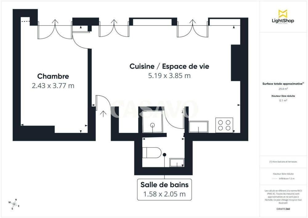 Vente Appartement Vente Appartement 2 pièces de 30m² - 75003 Paris Paris 3