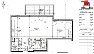  Appartement � vendre 3 pi�ces 74 m�