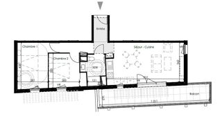  Appartement � louer 3 pi�ces 61 m�