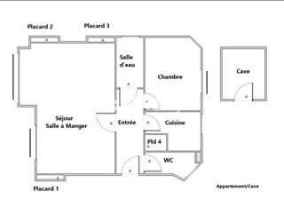  Appartement  vendre 2 pices 48 m