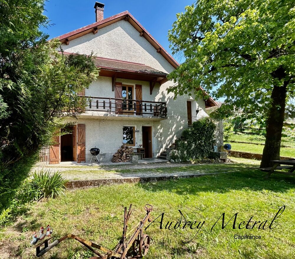 Maison individuelle à vendre à Ruffieux + Grange 200 m² + terrain + vue dégagée à 1h de Genève, 45 min d'Annecy et 30 min d'Aix-