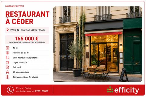 Commerces/Negoce 165000 75012 Paris