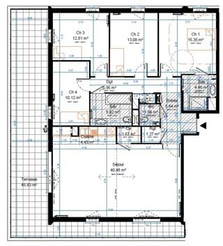  Appartement � vendre 5 pi�ces 124 m�