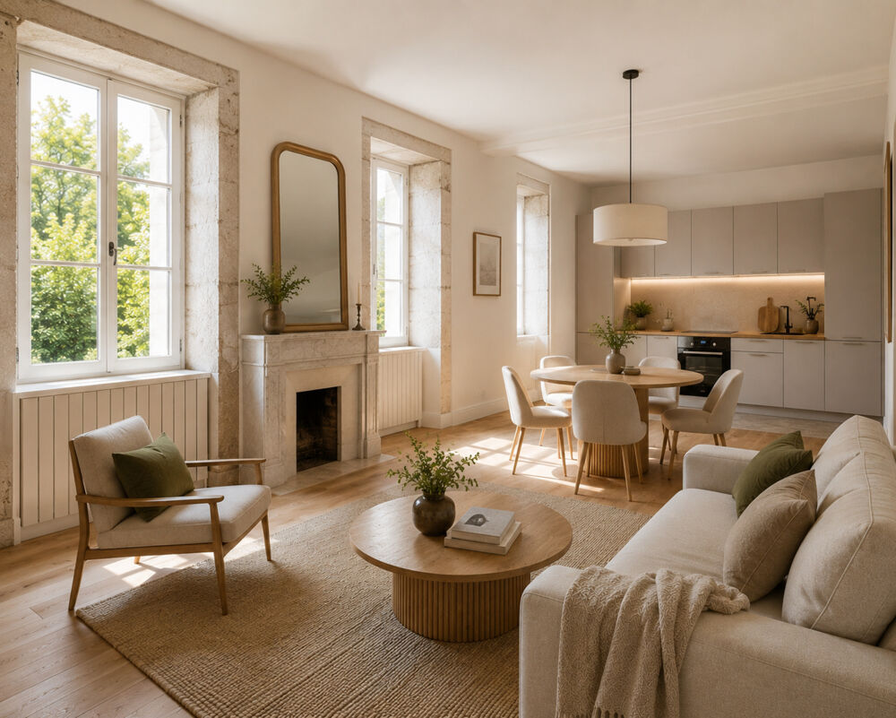 Vente Appartement Dpt Côtes-d'Armor (22), à vendre GUINGAMP 22200 - Appartement T3 60,20 m² - 1er étage - Exposition sud - Château inscrit Monumen Guingamp
