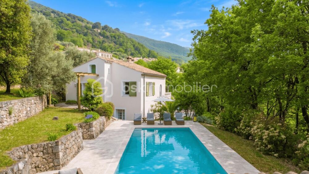 GATTIERES - Maison individuelle rénovée avec piscine chauffée