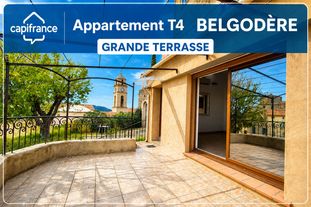 BELGODERE : Trés belle opportunité Appartement atypique Plain-pied 74 M², 3 chambres, Terrasse et Vue Village