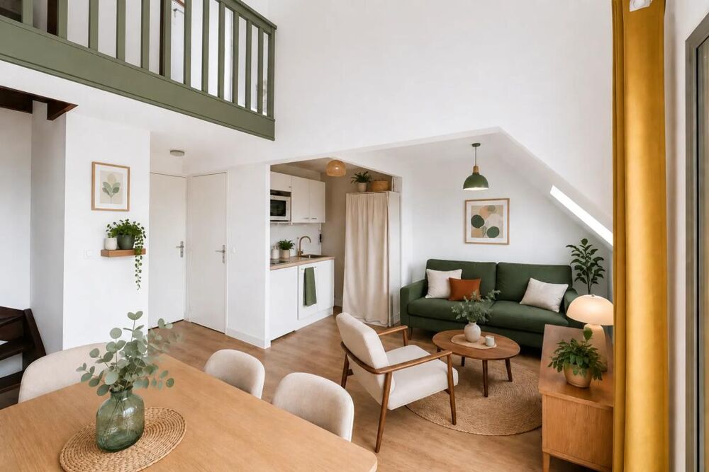 Duplex lumineux avec balcon et parking à Tourgéville  Résidence