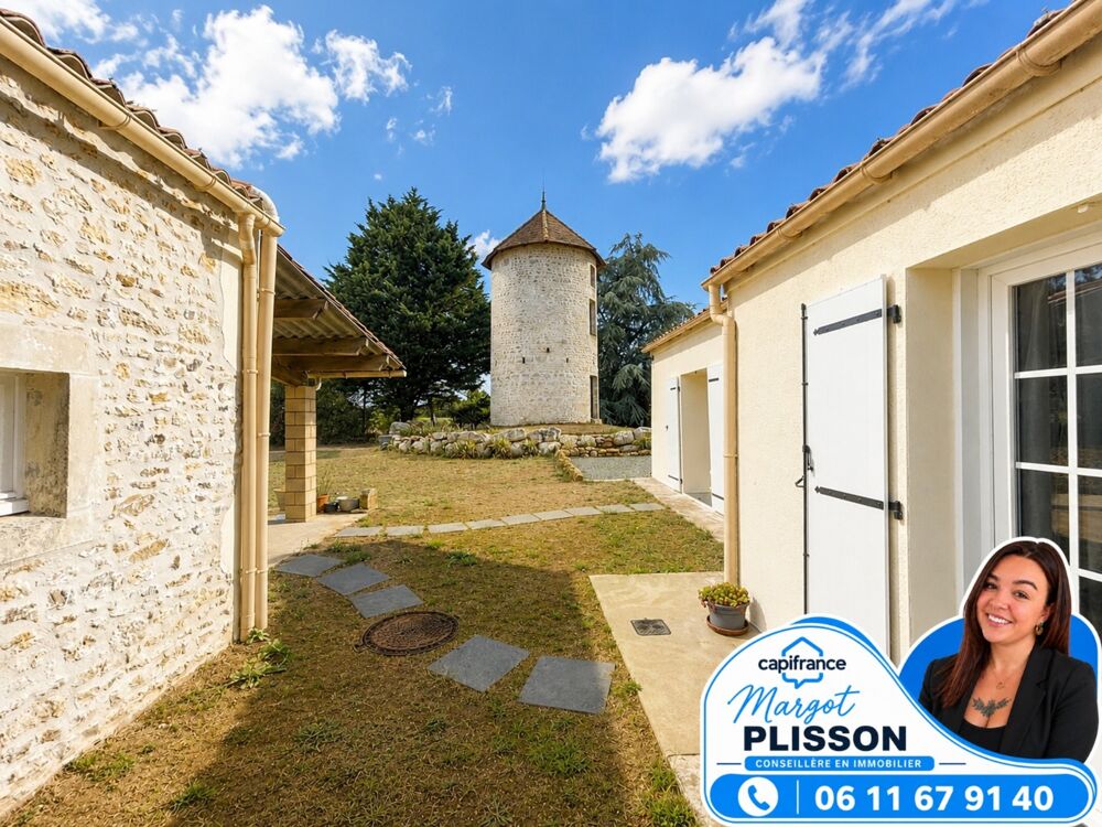 Vente Maison Maison entièrement rénovée avec moulin – 3 chambres – Dépendance de 116 m² – Secteur très calme Thezac