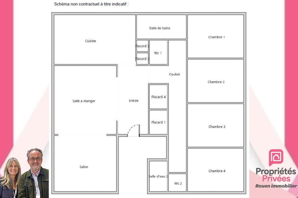 Rouen Centre Ville appartement avec balcon, 4 chambres, cave et 2 parking