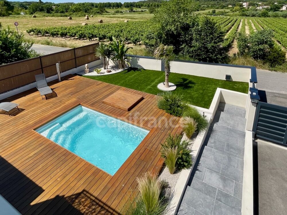 Vente Maison HERAULT (34), VENDUE MEUBLÉE, VILLA CONTEMPORAINE P4, PRESTATIONS HAUT DE GAMME, PISCINE, SECTEUR CALME Saturargues