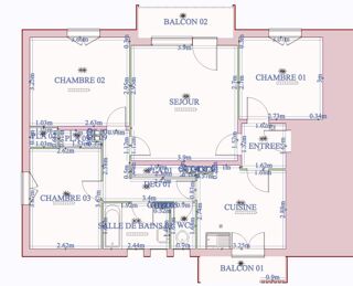  Appartement � louer 4 pi�ces 69 m�