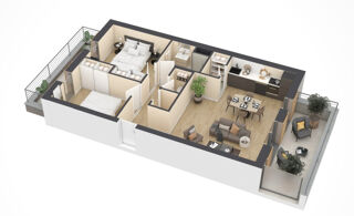  Appartement à vendre 3 pièces 61 m²