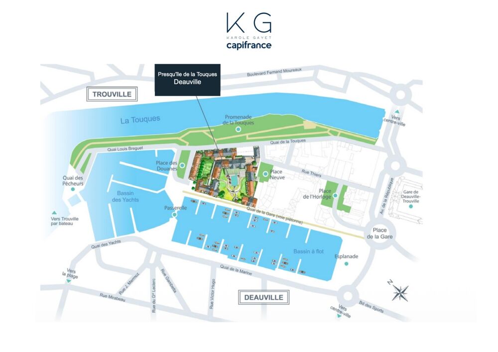Vente Appartement Deauville, appartement T2 meublé à vendre de 42 m², investissement patrimonial avec possibilité d'occupation Deauville